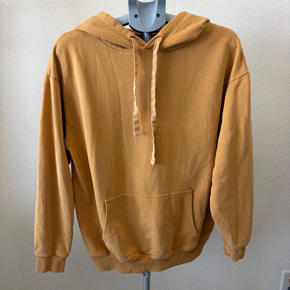Offline by Aerie XS Hooded Sweatshirt Mustard Yellow Cotton Blend Oversized Fall